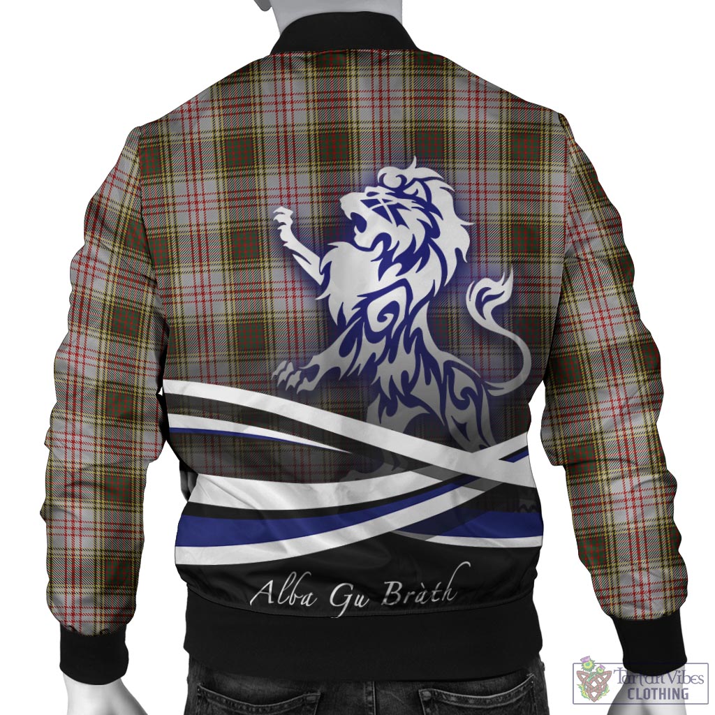 Tartan Vibes Clothing Anderson Dress Tartan Bomber Jacket with Alba Gu Brath Regal Lion Emblem