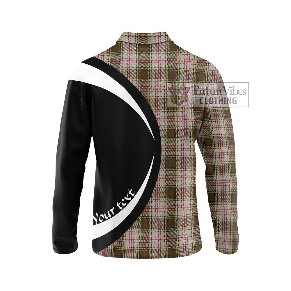 Anderson Dress Tartan Long Sleeve Polo Shirt with Family Crest Circle Style - Tartan Vibes Clothing