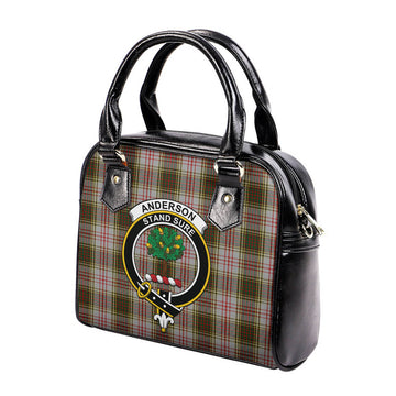 Anderson Dress Tartan Shoulder Handbags with Family Crest