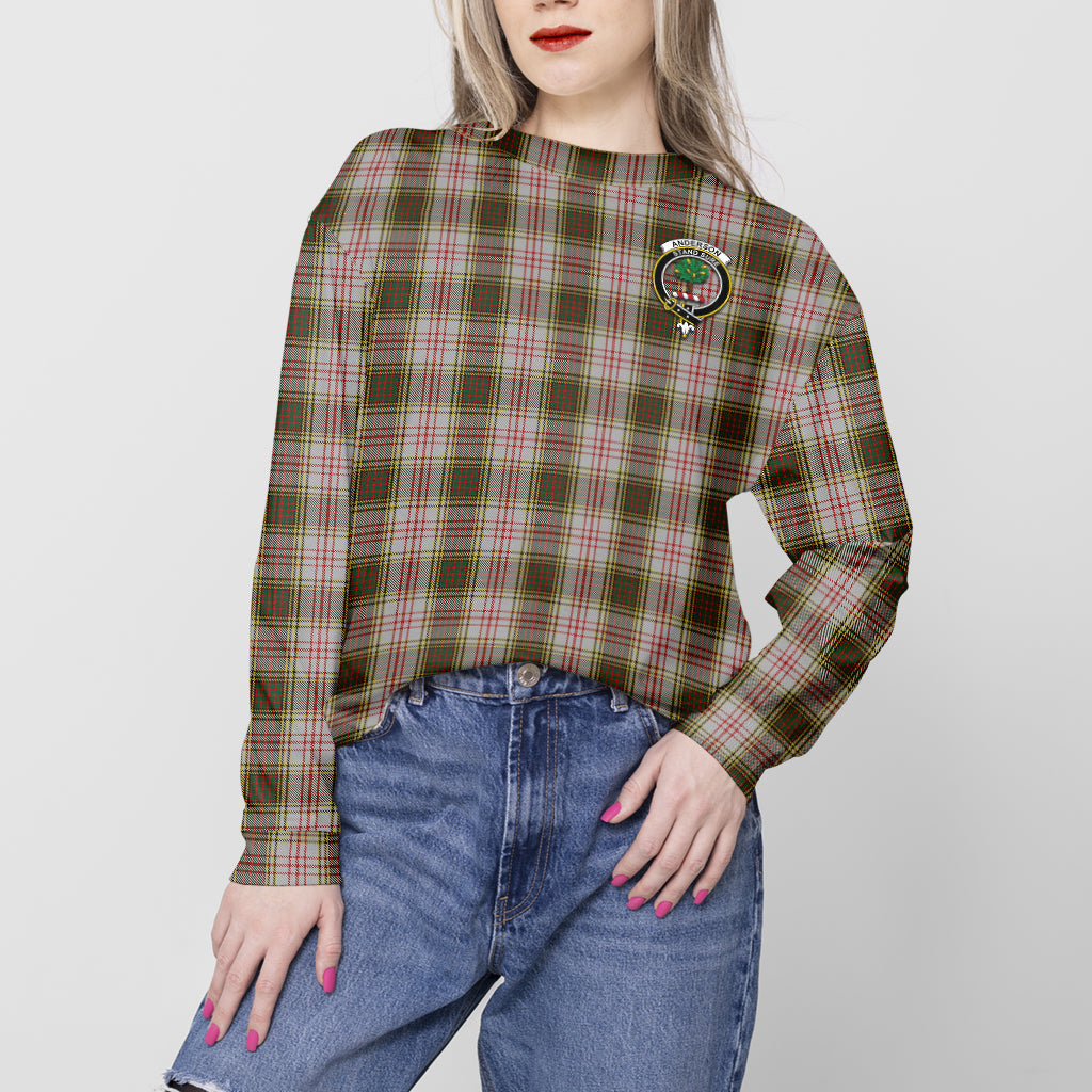 Anderson Dress Tartan Sweatshirt with Family Crest - Tartan Vibes Clothing