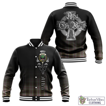 Anderson Dress Tartan Baseball Jacket Featuring Alba Gu Brath Family Crest Celtic Inspired