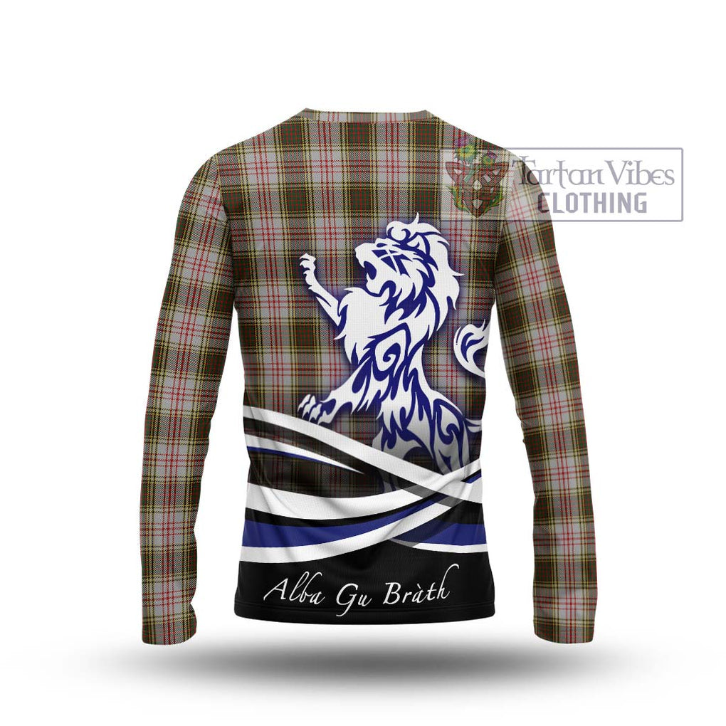 Anderson Dress Tartan Long Sleeve T-Shirt with Alba Gu Brath Regal Lion Emblem - Tartanvibesclothing Shop