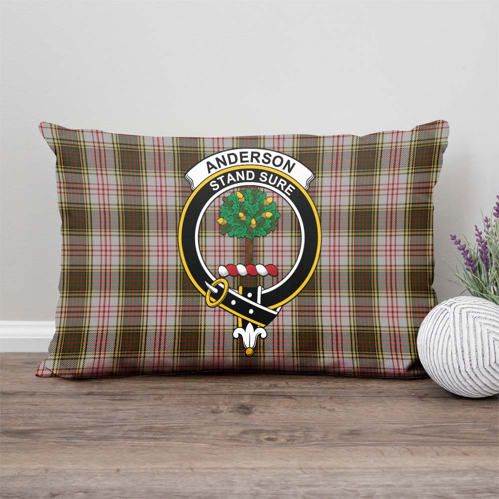 Anderson Dress Tartan Pillow Cover with Family Crest Rectangle Pillow Cover - Tartanvibesclothing