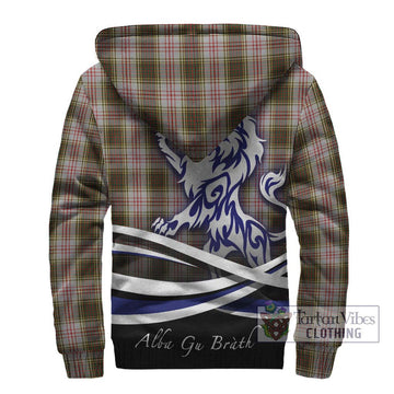 Anderson Dress Tartan Sherpa Hoodie with Alba Gu Brath Regal Lion Emblem