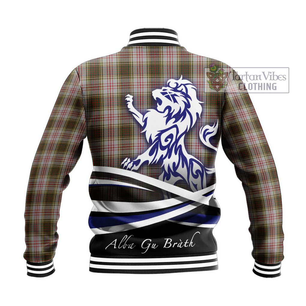 Anderson Dress Tartan Baseball Jacket with Alba Gu Brath Regal Lion Emblem - Tartanvibesclothing Shop