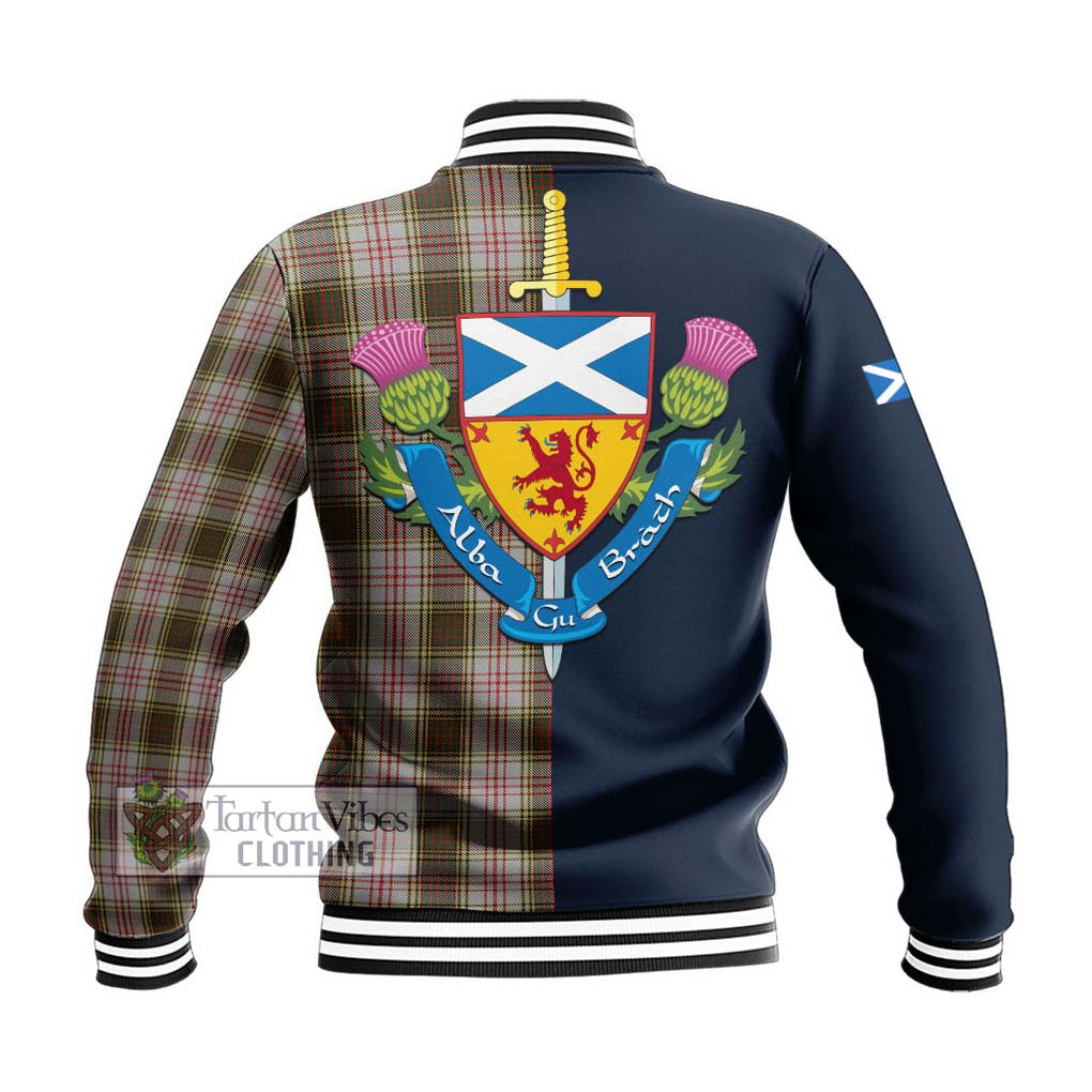 Tartan Vibes Clothing Anderson Dress Tartan Baseball Jacket with Scottish Lion Royal Arm Half Style