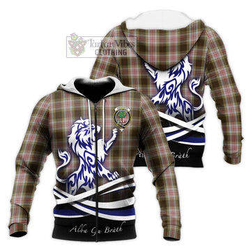 Anderson Dress Tartan Knitted Hoodie with Alba Gu Brath Regal Lion Emblem