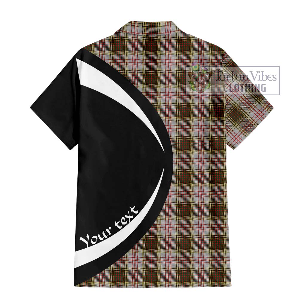 Anderson Dress Tartan Short Sleeve Button Up with Family Crest Circle Style - Tartan Vibes Clothing