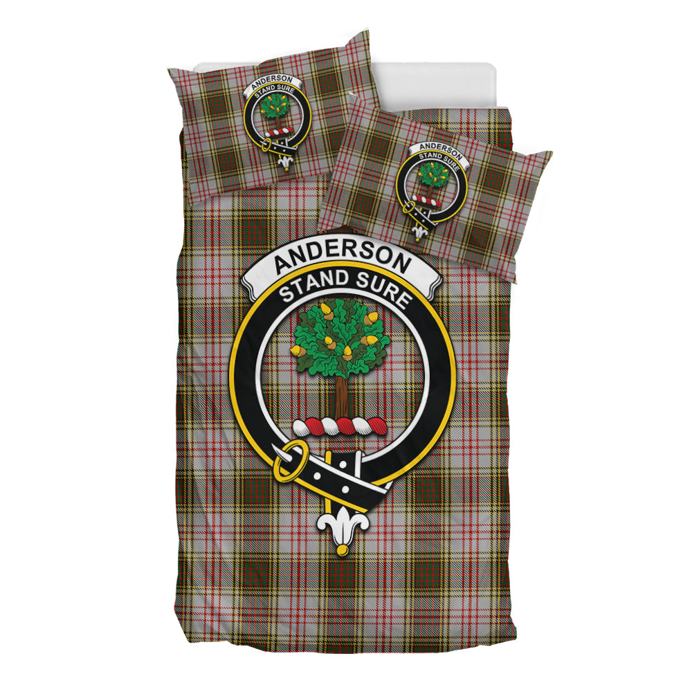 Anderson Dress Tartan Bedding Set with Family Crest - Tartan Vibes Clothing