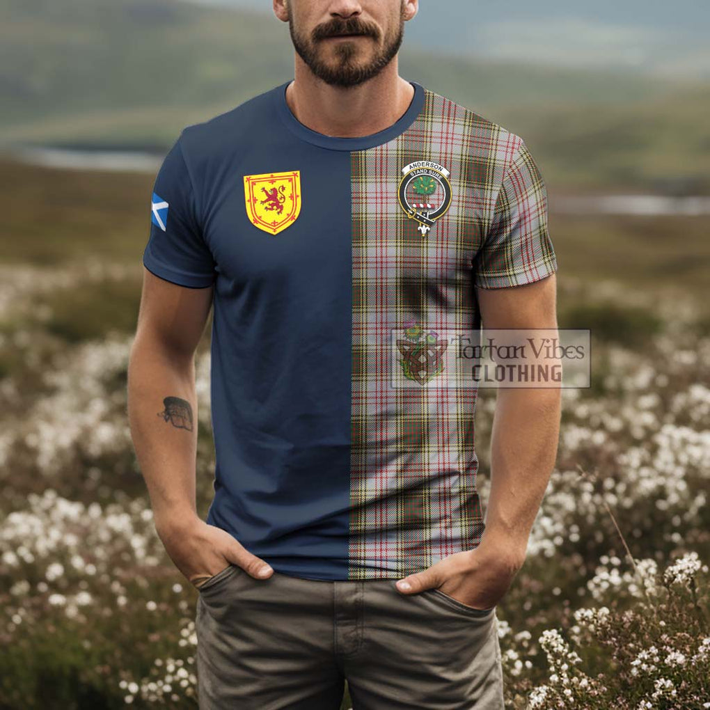 Tartan Vibes Clothing Anderson Dress Tartan T-Shirt Alba with Scottish Lion Royal Arm Half Style