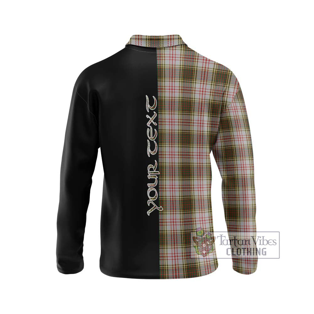 Anderson Dress Tartan Long Sleeve Polo Shirt with Family Crest and Half Of Me Style - Tartanvibesclothing Shop