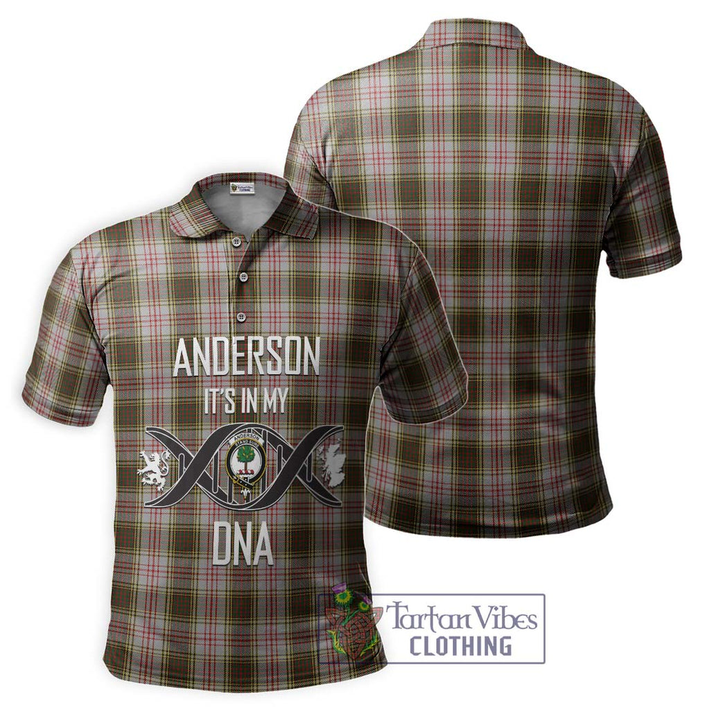 Anderson Dress Tartan Polo Shirt with Family Crest DNA In Me Style - Tartanvibesclothing Shop