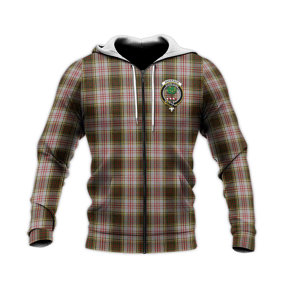 Anderson Dress Tartan Knitted Hoodie with Family Crest Unisex Knitted Zip Hoodie - Tartanvibesclothing