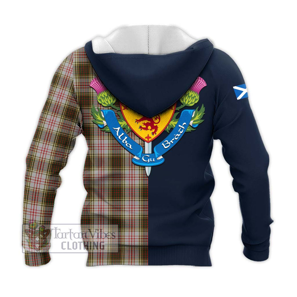 Tartan Vibes Clothing Anderson Dress Tartan Knitted Hoodie with Scottish Lion Royal Arm Half Style