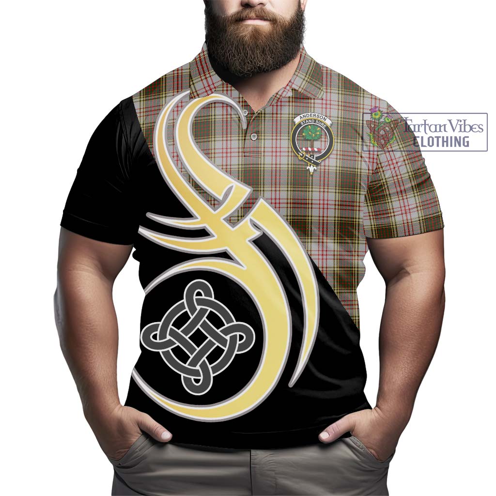 Anderson Dress Tartan Polo Shirt with Family Crest and Celtic Symbol Style - Tartan Vibes Clothing