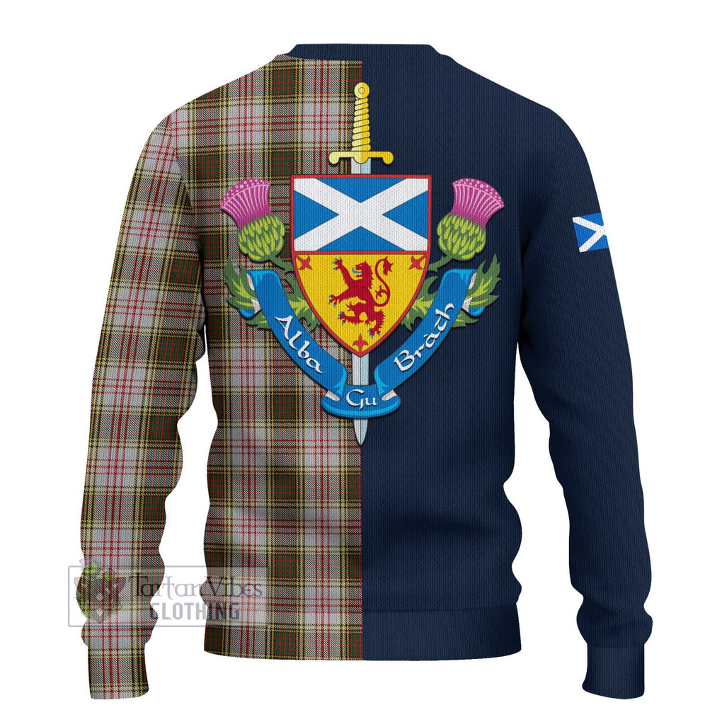 Tartan Vibes Clothing Anderson Dress Tartan Knitted Sweater with Scottish Lion Royal Arm Half Style