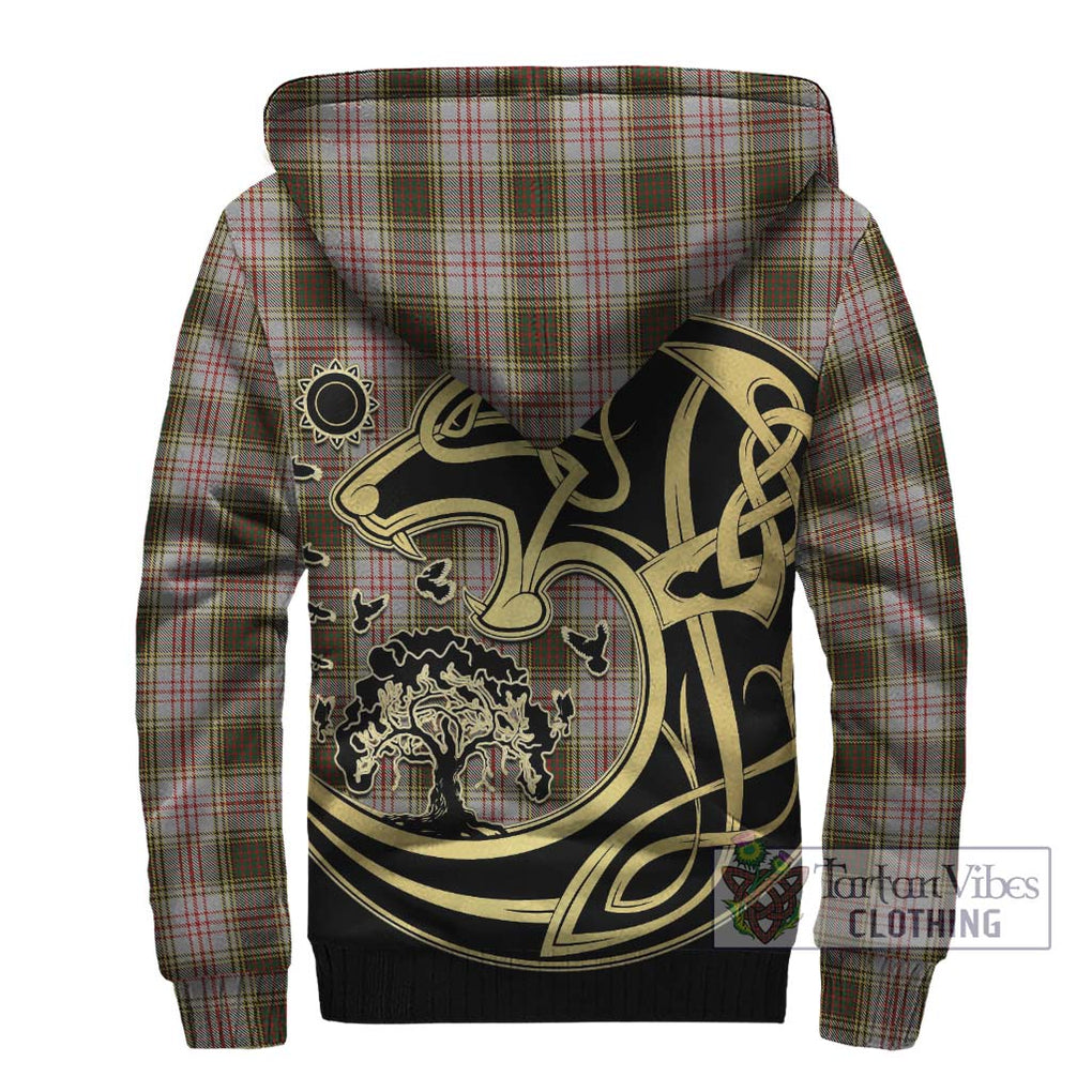 Anderson Dress Tartan Sherpa Hoodie with Family Crest Celtic Wolf Style - Tartan Vibes Clothing