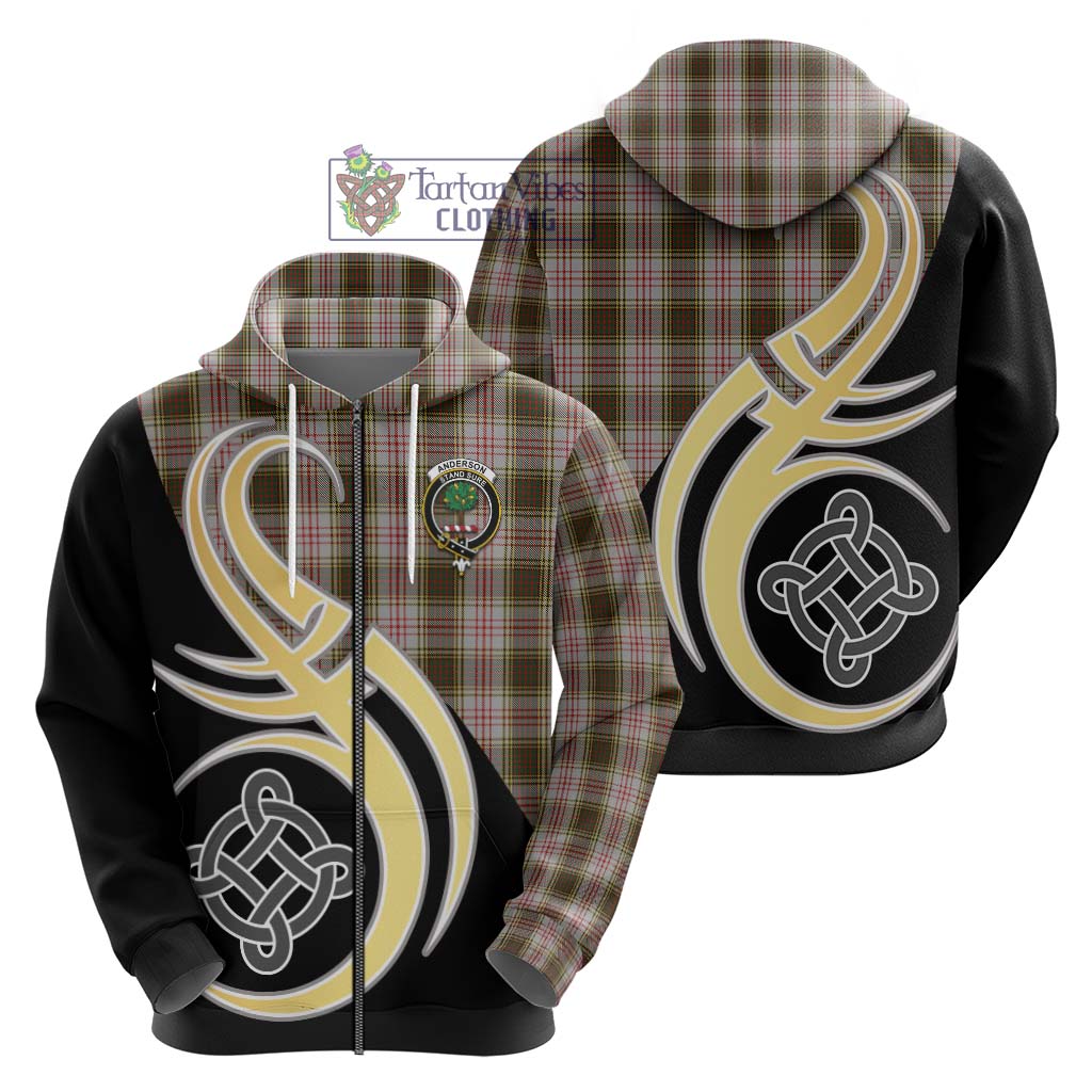 Anderson Dress Tartan Hoodie with Family Crest and Celtic Symbol Style - Tartan Vibes Clothing