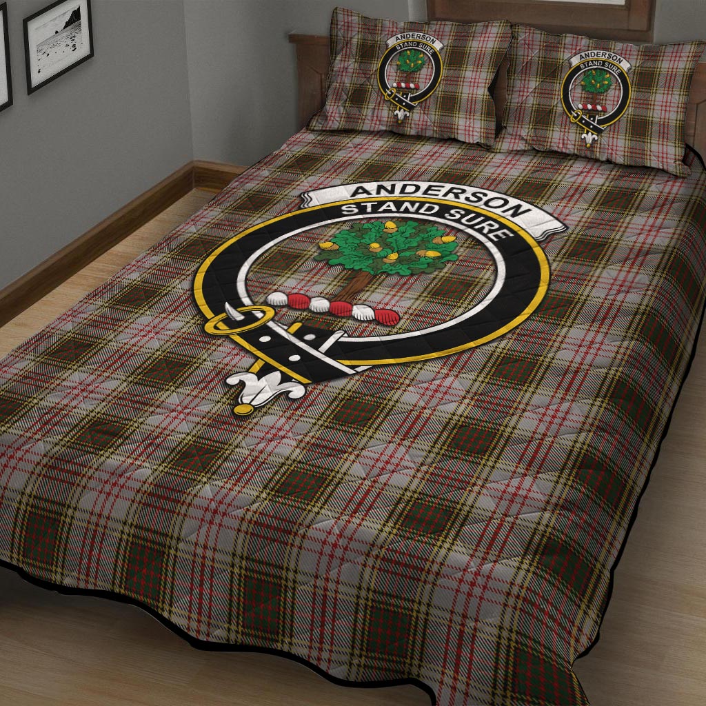 Anderson Dress Tartan Quilt Bed Set with Family Crest - Tartan Vibes Clothing