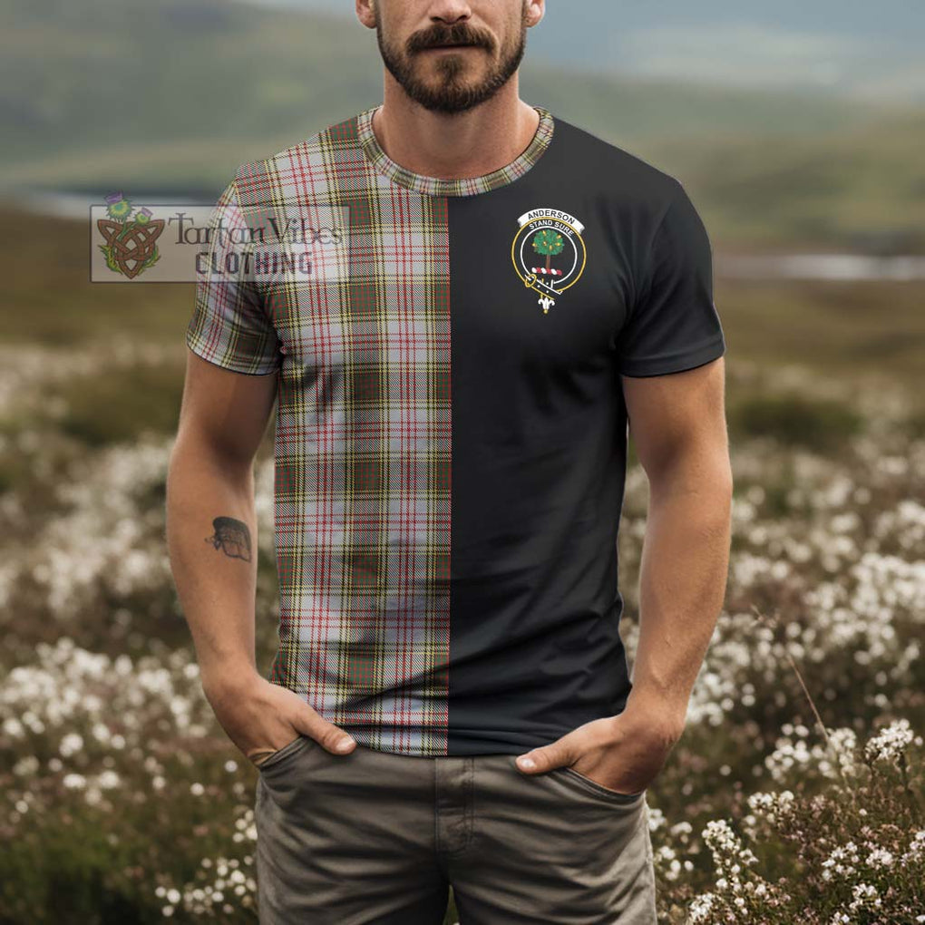 Anderson Dress Tartan T-Shirt with Family Crest and Half Of Me Style - Tartanvibesclothing Shop