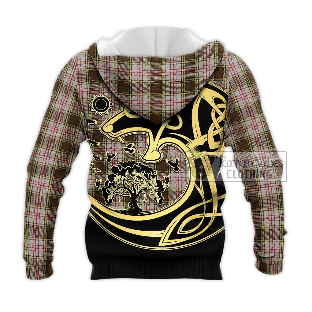 Anderson Dress Tartan Knitted Hoodie with Family Crest Celtic Wolf Style - Tartan Vibes Clothing