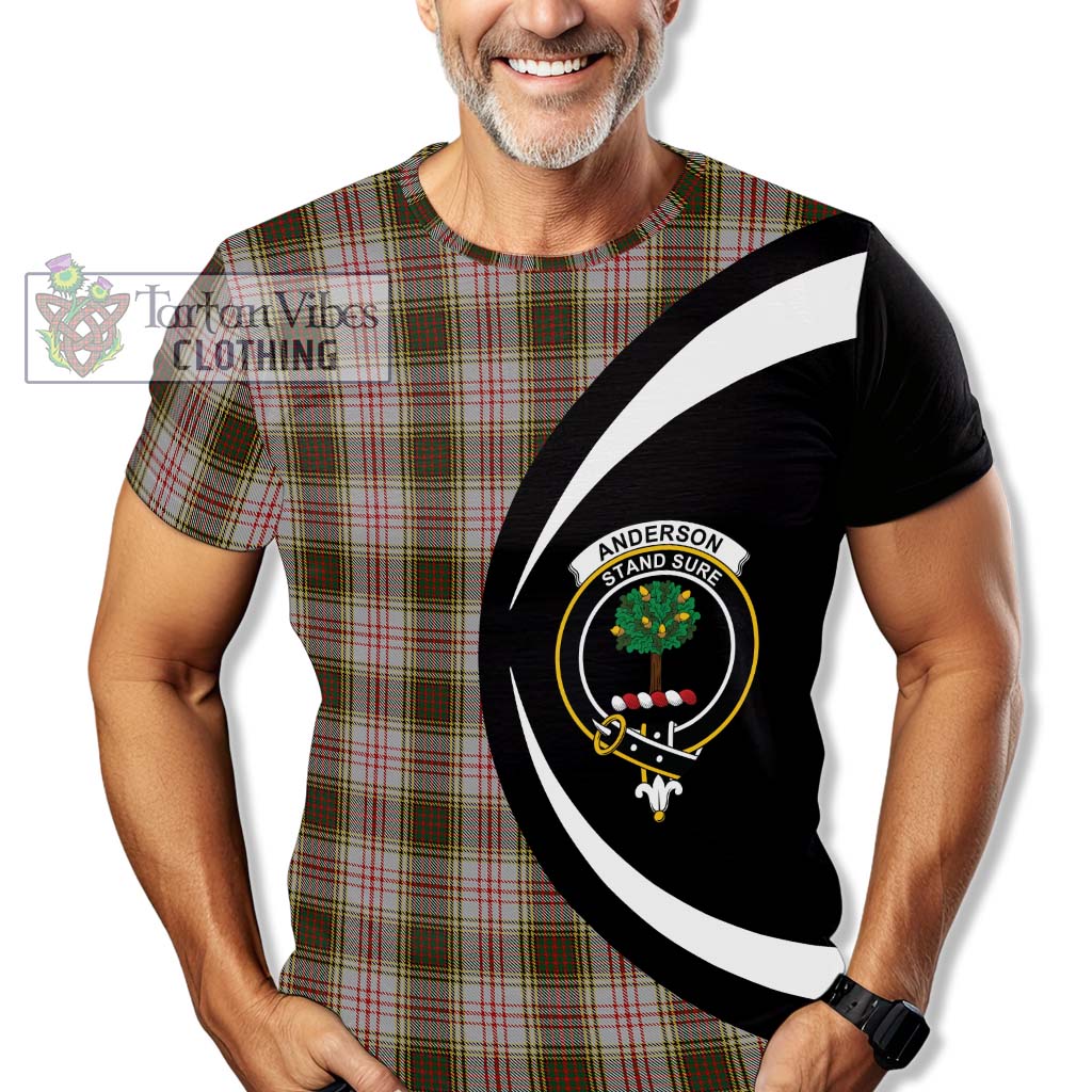 Tartan Vibes Clothing Anderson Dress Tartan T-Shirt with Family Crest Circle Style