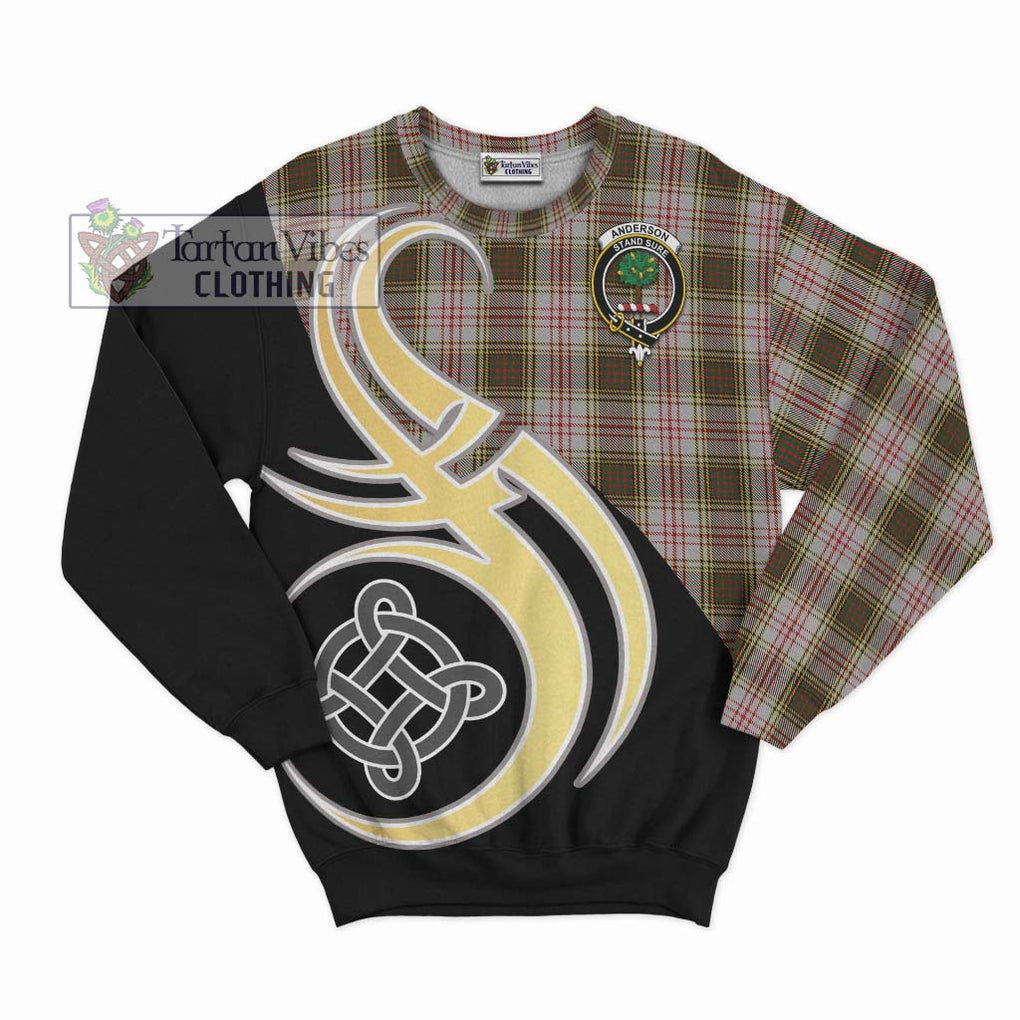 Anderson Dress Tartan Sweatshirt with Family Crest and Celtic Symbol Style - Tartan Vibes Clothing