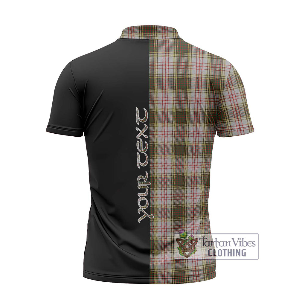 Anderson Dress Tartan Zipper Polo Shirt with Family Crest and Half Of Me Style - Tartanvibesclothing Shop