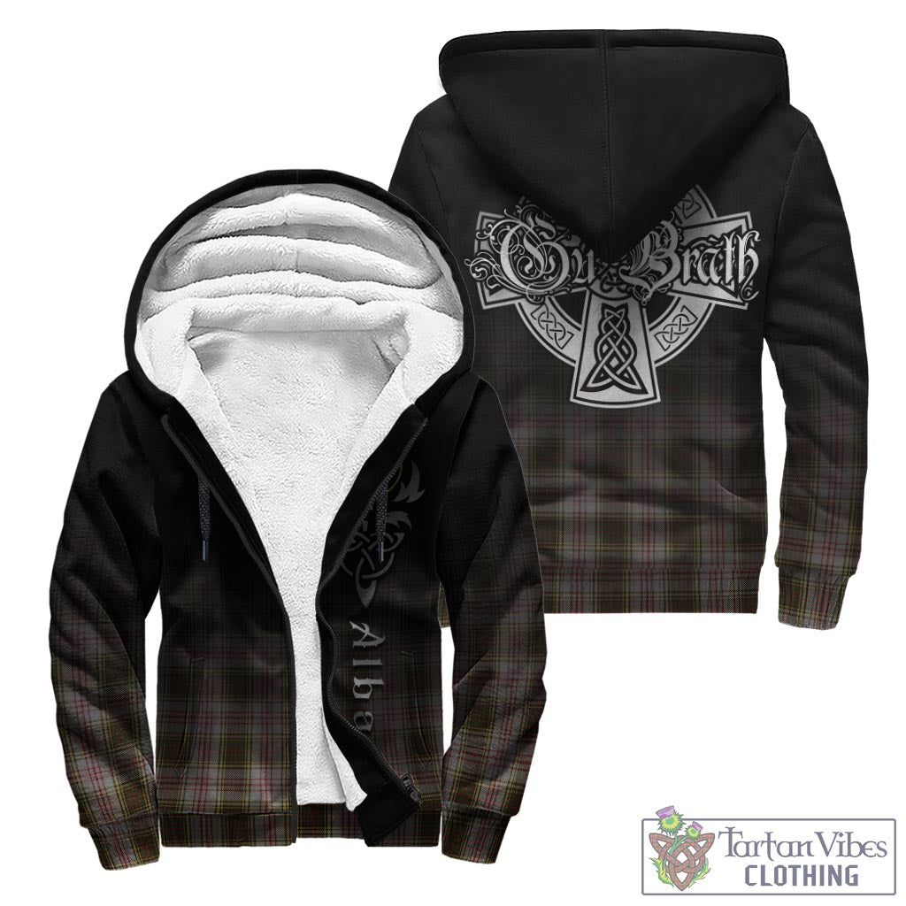 Tartan Vibes Clothing Anderson Dress Tartan Sherpa Hoodie Featuring Alba Gu Brath Family Crest Celtic Inspired