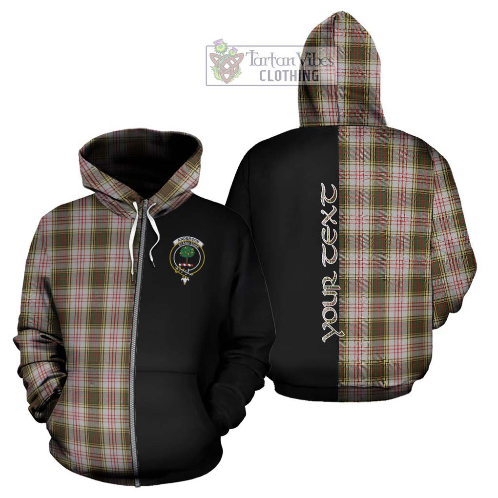 Anderson Dress Tartan Hoodie with Family Crest and Half Of Me Style - Tartanvibesclothing Shop