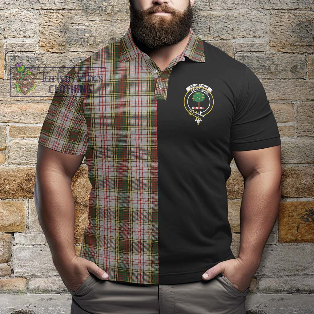 Anderson Dress Tartan Polo Shirt with Family Crest and Half Of Me Style - Tartanvibesclothing Shop