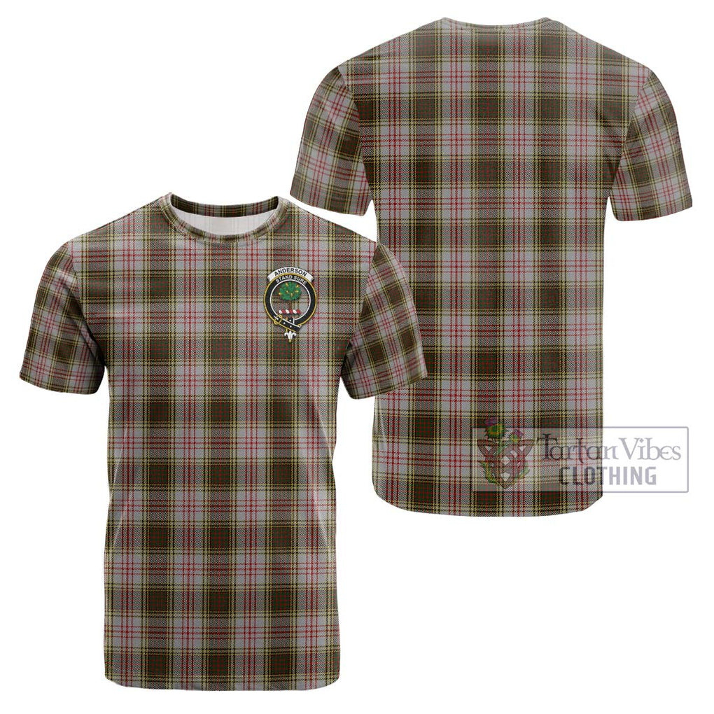 Anderson Dress Tartan Cotton T-Shirt with Family Crest Kid's Shirt - Tartanvibesclothing Shop