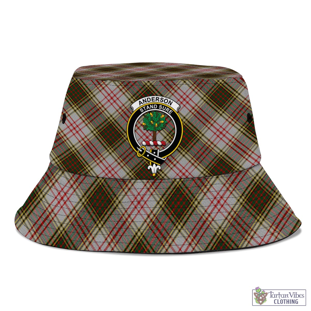 Tartan Vibes Clothing Anderson Dress Tartan Bucket Hat with Family Crest