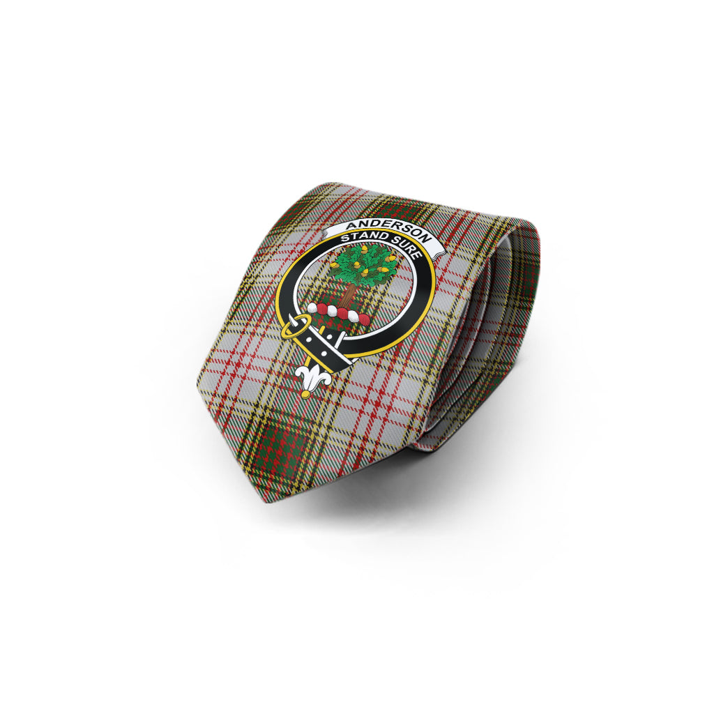 Anderson Dress Tartan Classic Necktie with Family Crest - Tartan Vibes Clothing