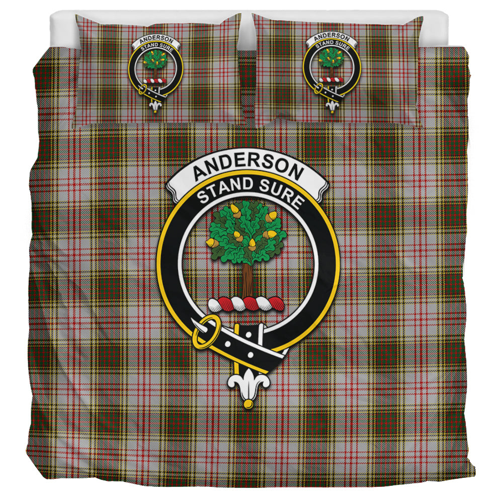 Anderson Dress Tartan Bedding Set with Family Crest UK Bedding Set UK Super King 104*94 inch - Tartan Vibes Clothing