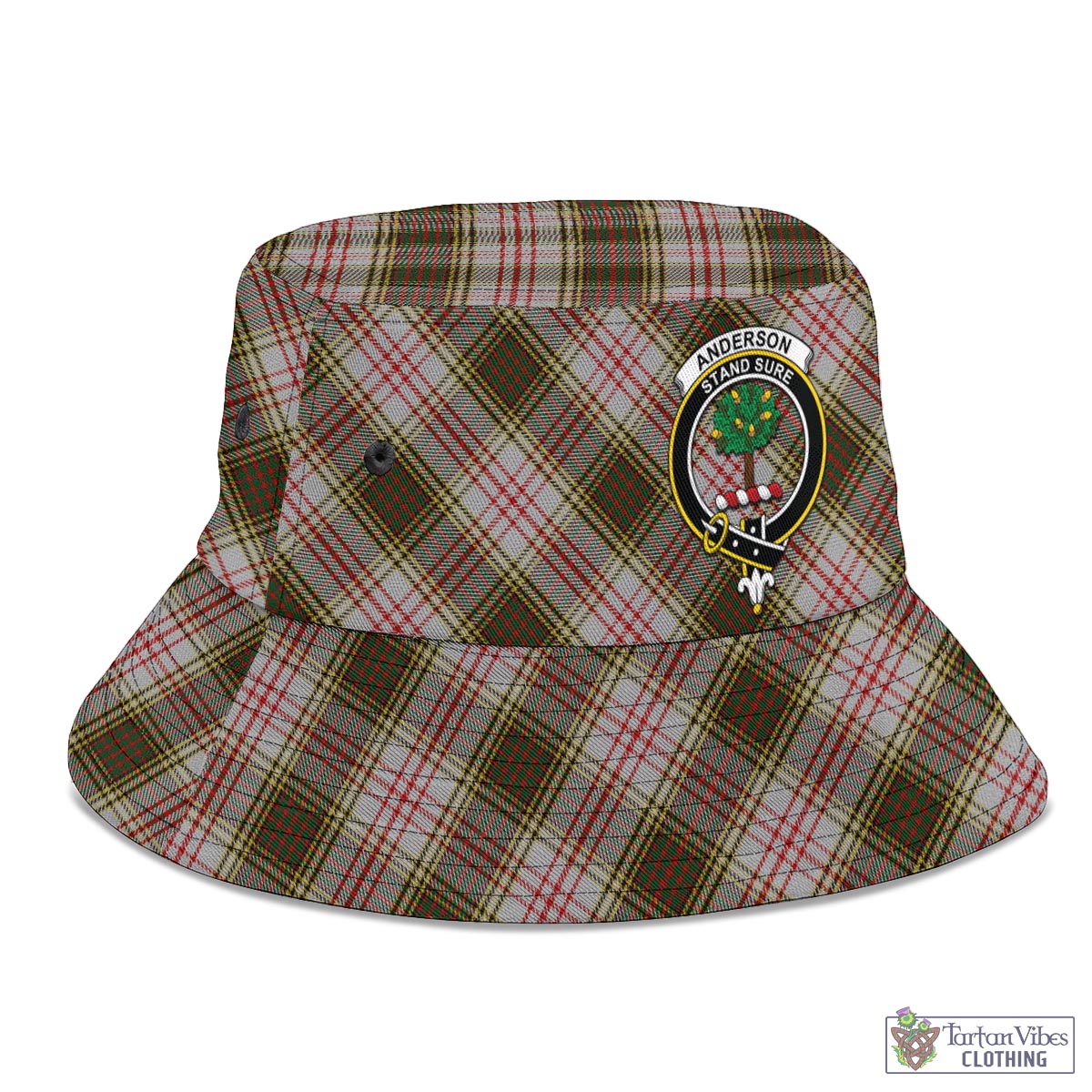 Tartan Vibes Clothing Anderson Dress Tartan Bucket Hat with Family Crest