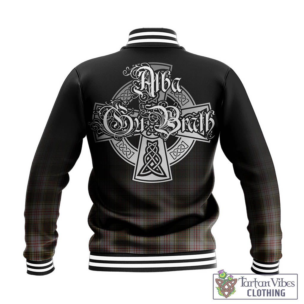 Tartan Vibes Clothing Anderson Dress Tartan Baseball Jacket Featuring Alba Gu Brath Family Crest Celtic Inspired