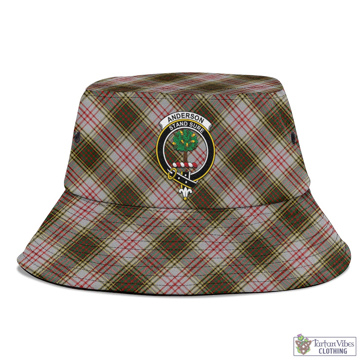 Tartan Vibes Clothing Anderson Dress Tartan Bucket Hat with Family Crest