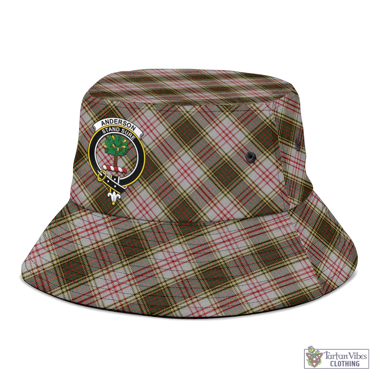 Tartan Vibes Clothing Anderson Dress Tartan Bucket Hat with Family Crest