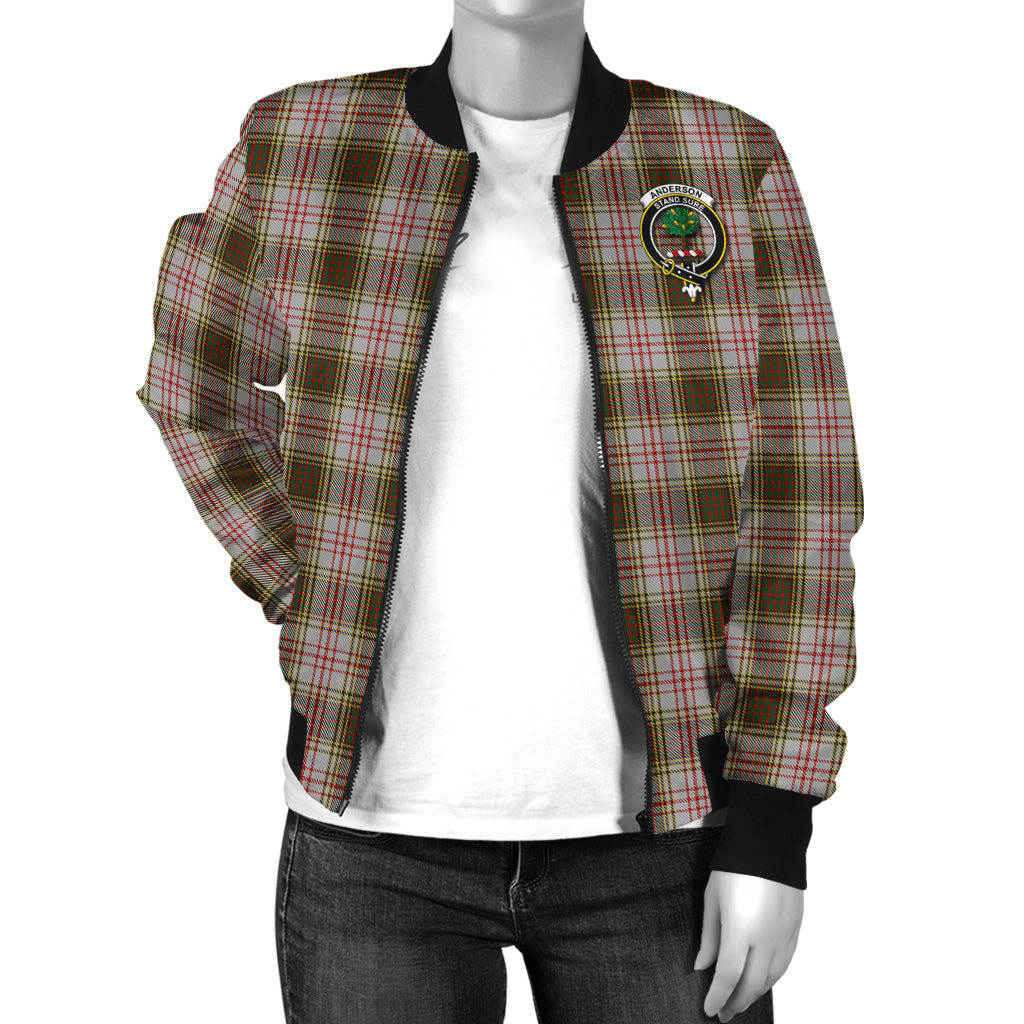 Anderson Dress Tartan Bomber Jacket with Family Crest - Tartanvibesclothing