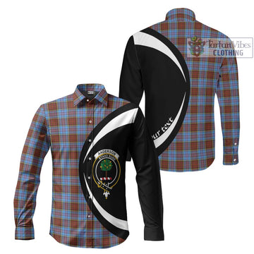 Anderson Modern Tartan Long Sleeve Button Up with Family Crest Circle Style