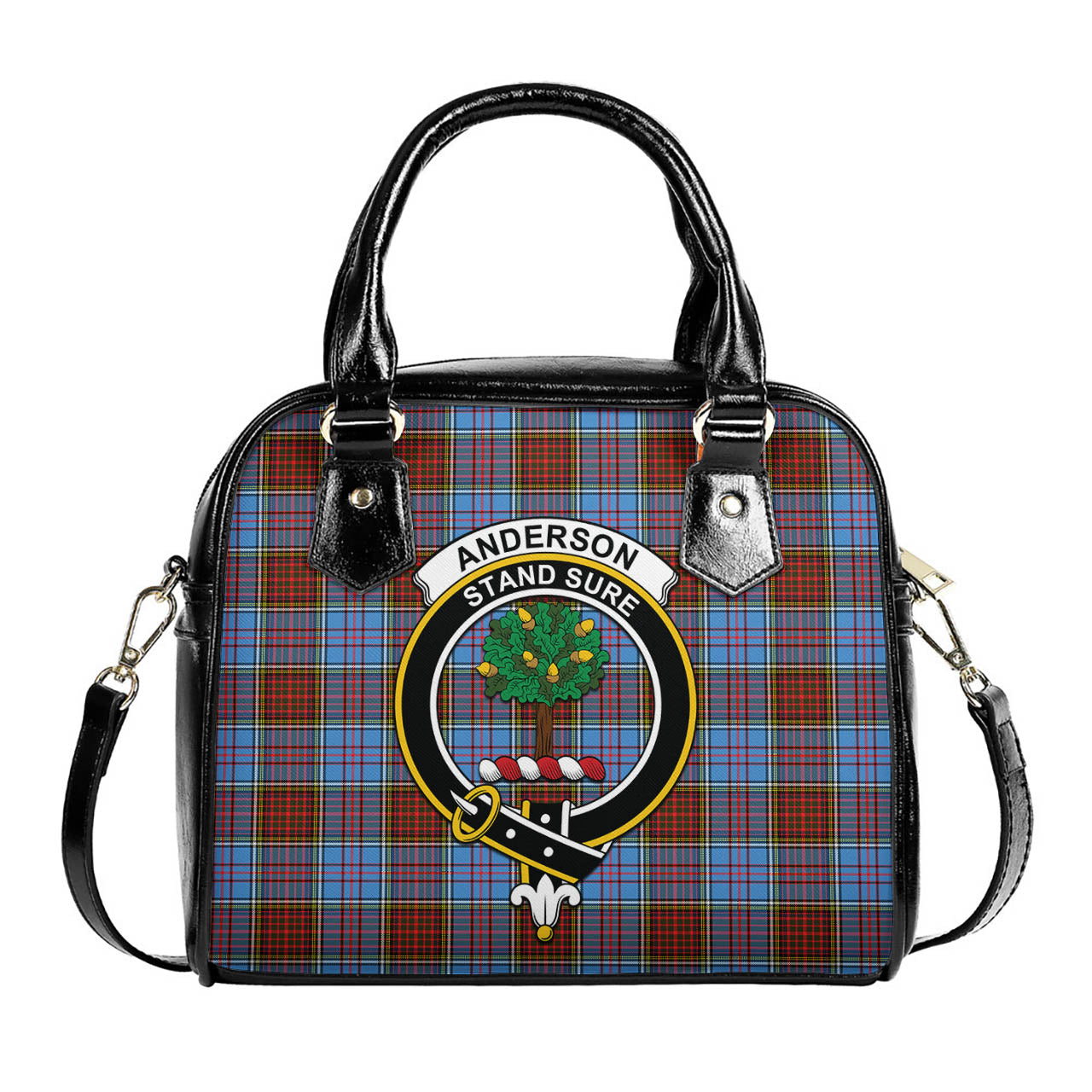 Anderson Modern Tartan Shoulder Handbags with Family Crest One Size 6*25*22 cm - Tartanvibesclothing