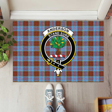 Anderson Modern Tartan Door Mat with Family Crest