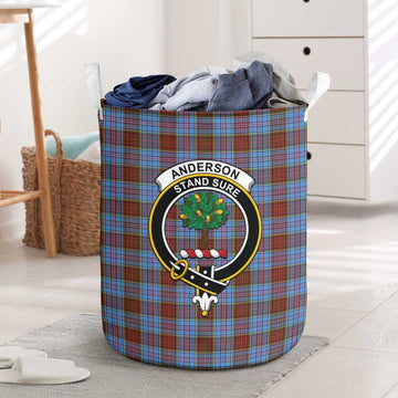 Anderson Modern Tartan Laundry Basket with Family Crest