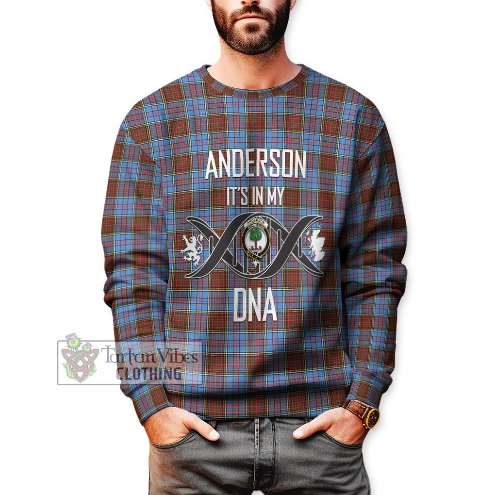 Anderson Modern Tartan Sweatshirt with Family Crest DNA In Me Style Unisex - Tartanvibesclothing Shop