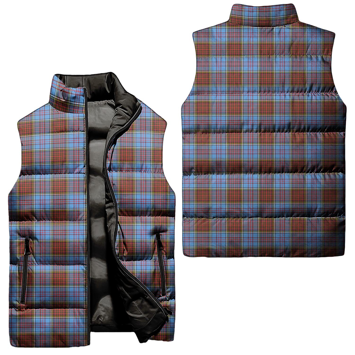 Anderson Modern Tartan Sleeveless Puffer Jacket Unisex - Tartanvibesclothing