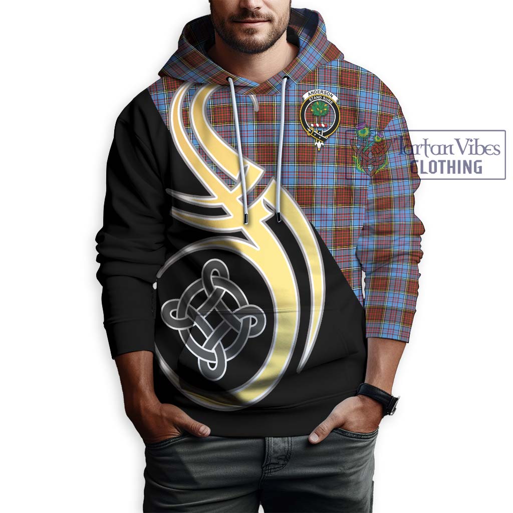 Anderson Modern Tartan Hoodie with Family Crest and Celtic Symbol Style Zip Hoodie - Tartan Vibes Clothing