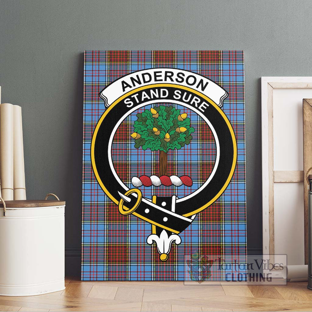 Anderson Modern Tartan Canvas Print Wall Art with Family Crest Without Frame - Tartan Vibes Clothing