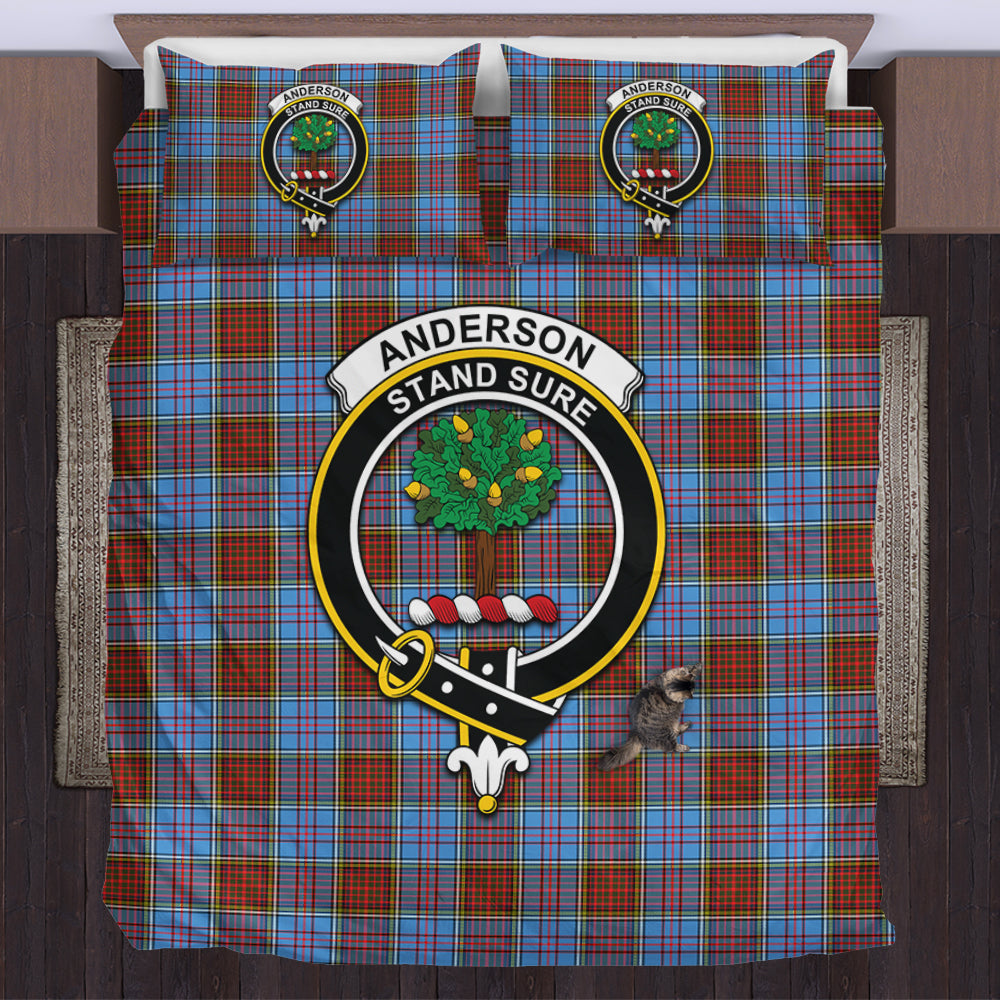 Anderson Modern Tartan Bedding Set with Family Crest US Bedding Set - Tartan Vibes Clothing