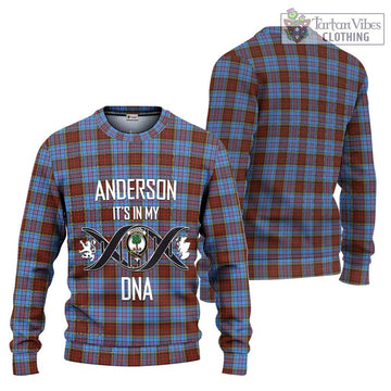 Anderson Modern Tartan Ugly Sweater with Family Crest DNA In Me Style